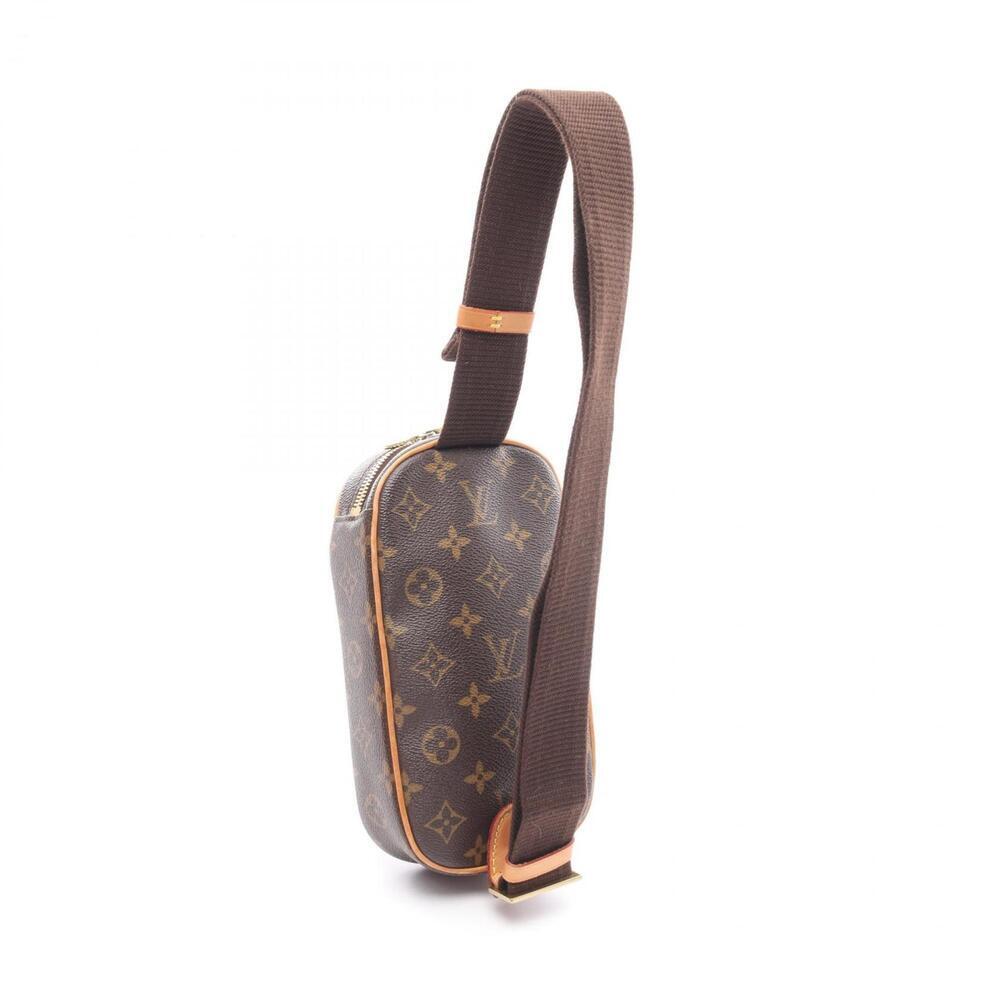 LOUIS VUITTON Authentic Brown Monogram Leather Pochette Fanny Pack - Picture 2 of 7